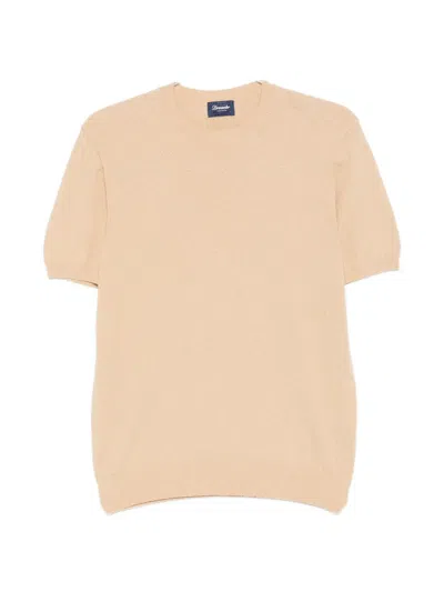 Drumohr Short-sleeve Crew Neck T-shirt In Pink
