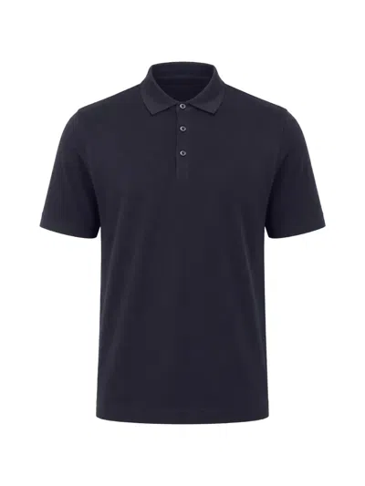 Drumohr Short-sleeve Polo Shirt In Blue