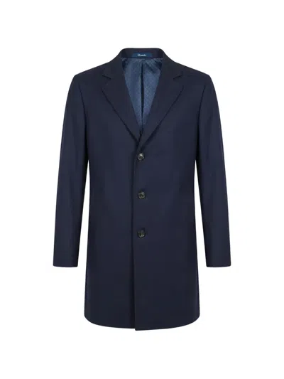 Drumohr Single-breasted Coat In Blue