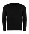 Drumohr Cotton Crewneck Sweater In Black