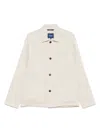 Drumohr Collared Jacket With Front Pockets In Neutrals