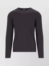 Drumohr Soft Texture Crewneck Sweater With Ribbed Cuffs