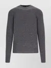 Drumohr Soft Texture Crewneck Sweater With Ribbed Cuffs