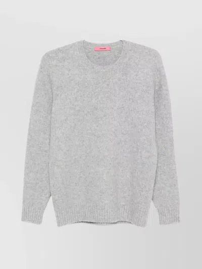 DRUMOHR SOFT TEXTURE RIBBED CREWNECK KNITWEAR