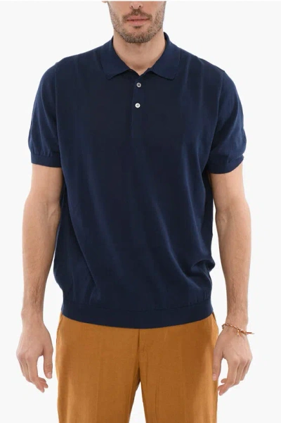 Drumohr Solid Color Lightweight Cotton Polo Shirt