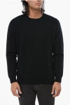 Drumohr Solid Color Wool Crew-neck Sweater In Black