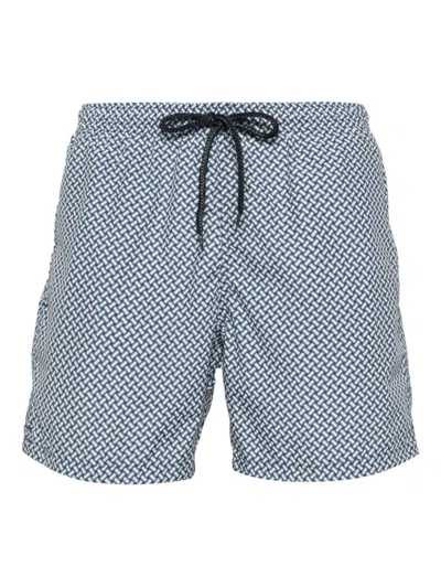 Drumohr Sophisticated Drawstring Waistband Patriotic Swim Shorts In Multi