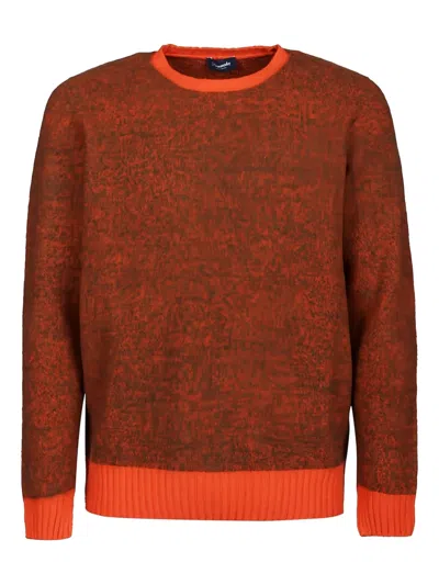 Drumohr Speckled-knit Sweater In Red