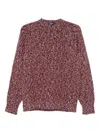 Drumohr Grape-coloured Pattern Wool Sweater