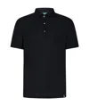Drumohr Spread-collar Cotton Polo Shirt In Black