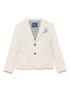Drumohr Striped Blazer In Neutrals