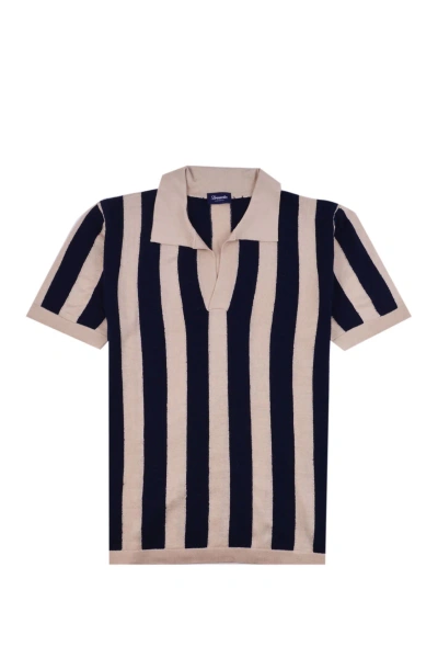 Drumohr Striped Polo Shirt In Multicolour
