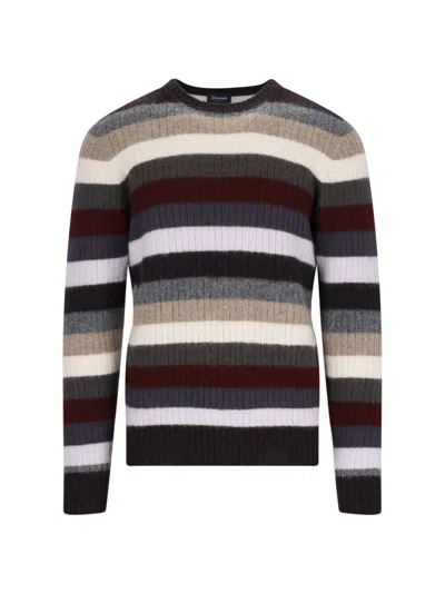DRUMOHR DRUMOHR STRIPED RIBBED KNIT TOP