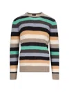 Drumohr Ribbed Striped Crewneck Sweater