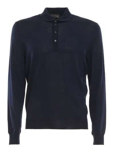 Drumohr Suéter Con Cuello Alto In Azul Oscuro