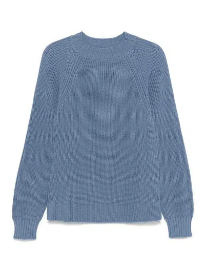 Drumohr Long Sleeve Crew-neck Sweater In Blue