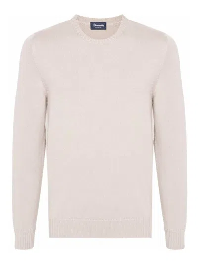 Drumohr Long Sleeve Crew-neck Sweater In Neutral