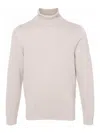 Drumohr Long Sleeve Turtle-neck Sweater In Neutral