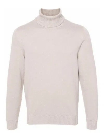 Drumohr Long Sleeve Turtle-neck Sweater In Neutral