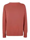 Drumohr Long Sleeves Crew Neck Oversized Sweater In Naranja