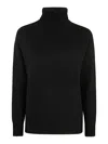 Drumohr Long Sleeves Turtle Neck Oversized Sweater In Negro