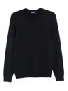 Drumohr Long Sleeve Crew-neck Sweater In Black