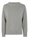 Drumohr Long Sleeves Crew Neck Oversized Sweater In Verde
