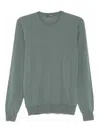 Drumohr Long Sleeve Crew-neck Sweater In Green