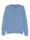 Drumohr Long Sleeve Crew-neck Sweater In Blue