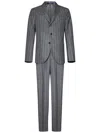 Drumohr Tailored Grey Virgin Wool Pinstripe Suit With Single-breasted Blazer