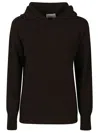 Drumohr Hoodie Boxy Sweater In Brown