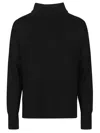 Drumohr Roll Neck Cashmere Jumper In Black