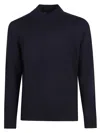 Drumohr High Neck Sweater In Blue