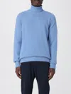 Drumohr Long Sleeve Turtle-neck Sweater In Blue