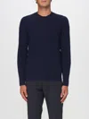 Drumohr Basic Sweater In Blue Wool Navy Tone