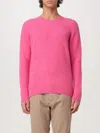 Drumohr Man Sweater Fuchsia Size 46 Lambswool In Puder