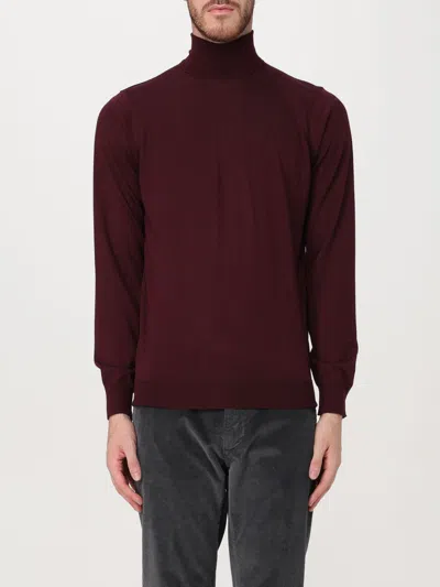 Drumohr Man Turtleneck Burgundy Size 46 Cashmere In Red