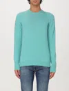 Drumohr Timeless Crewneck Sweater With Ribbed Details In Grün