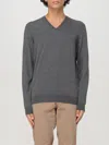 Drumohr V-neck Knitted Jumper In Grau 1
