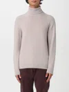 Drumohr Man Turtleneck Off White Size 44 Merino Wool In Gray