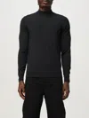 Drumohr Navy Blue Wool Turtleneck Sweater In Gray