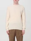 Drumohr Man Sweater Beige Size 38 Cotton, Linen In Milch