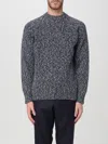 Drumohr Man Sweater Navy Blue Size 42 Lambswool In Bunt