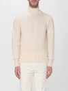 Drumohr Man Turtleneck Cream Size 38 Lambswool In Neutral