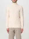 Drumohr Roll Neck Wool Jumper In Weiss