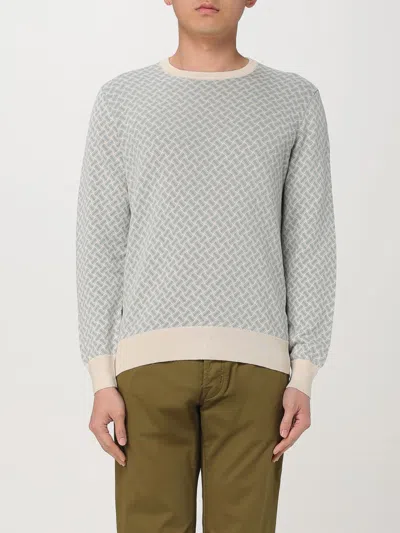 Drumohr Long Sleeve Crew-neck Sweater In Beige
