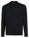 Drumohr Mock-neck Wool Sweater In Blue