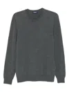 Drumohr Crew-neck Wool Sweater In Green