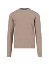 Drumohr Crew-neck Cashmere Jumper In Beige