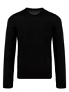 Drumohr Merino Wool Crewneck Sweater In Black